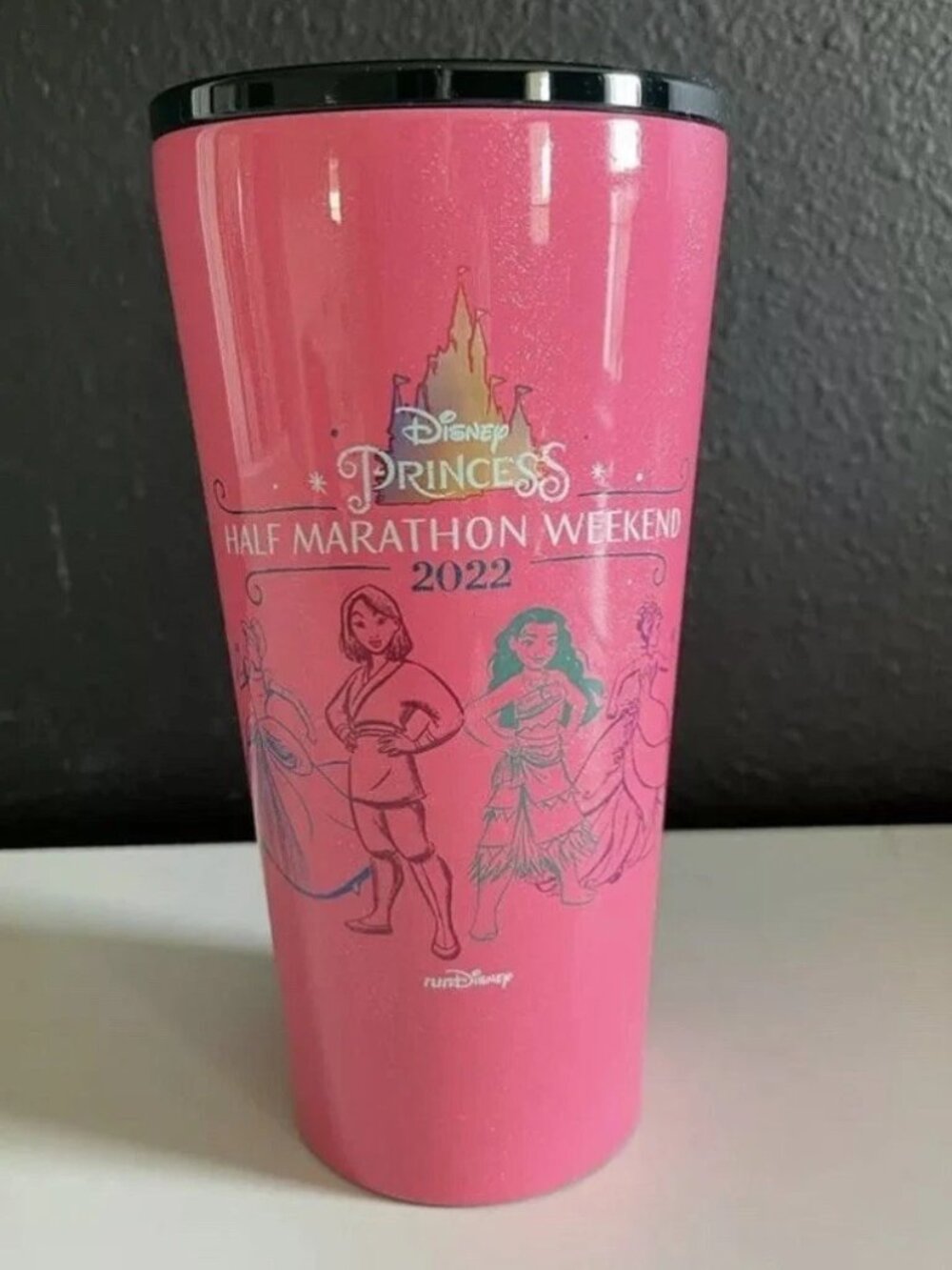 2022 Run Disney Princess Half Marathon Pink Tumbler Corkcicle NWT